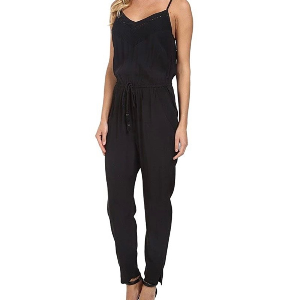 Lucky Brand Women’s Navy Embroidered Jumpsuit